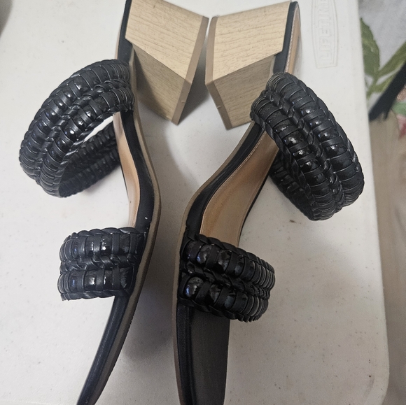 DV by Dolce Vita Santana  Black Woven Strap Women's Sandals chunky heal … - Picture 8 of 11